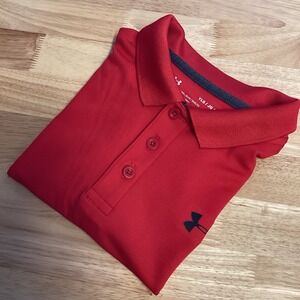Boys‎  Under Armour Short Sleeved Performance Polo Red Large YL